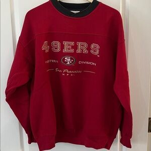 Vintage Embroidered San Francisco 49ers Red Sweatshirt